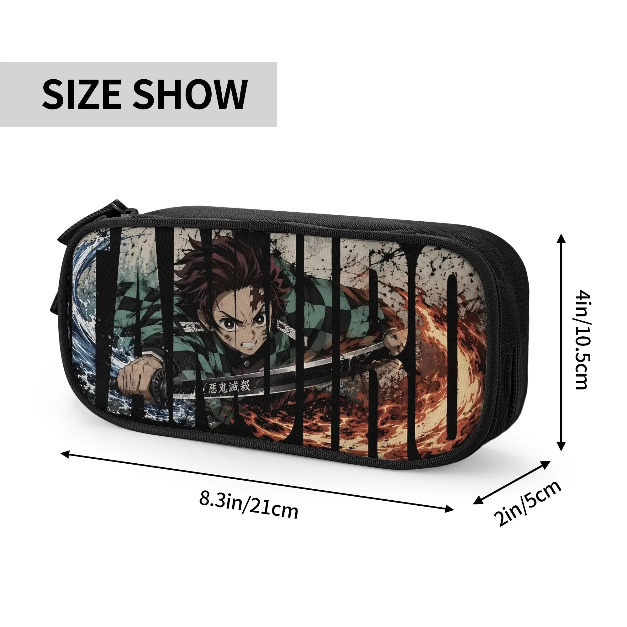 Custom Demon Slayer Large Capacity Bags for Child  School Pencil Bag for Boys Gilrs Kids
