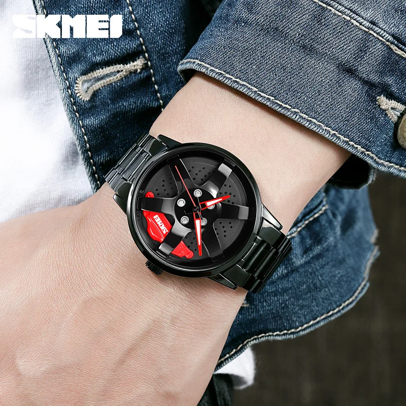 SKMEI Fashion Luxury Men\'s Watches Top Brand Quartz Watch Wheel Series Waterproof Wristwatch for Men Relogio Masculino 1824