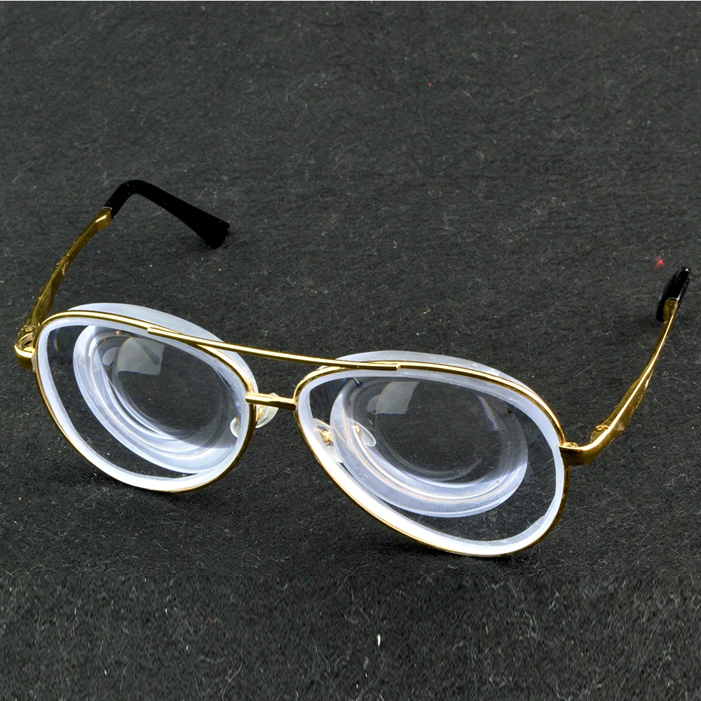 Okulary Clara Vida Men Pilot Golden Navigation High Myopia +11 do +20 PD64