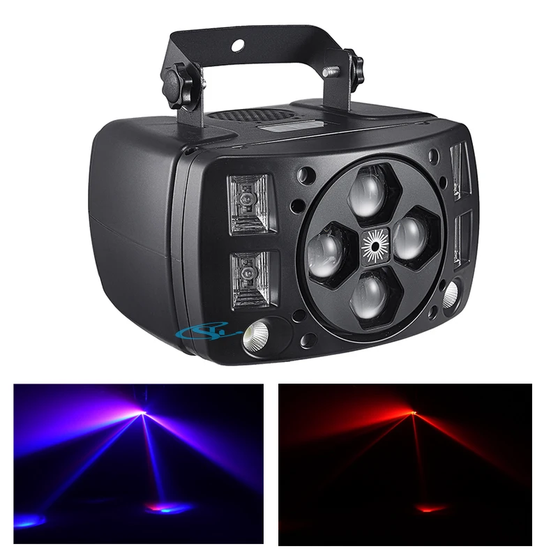 

Mini Disco LED Bee's Eye Stage Seven Colours Strobe Effect Moving Head Lights DMX 512 Voice Control For DJ Bar Party