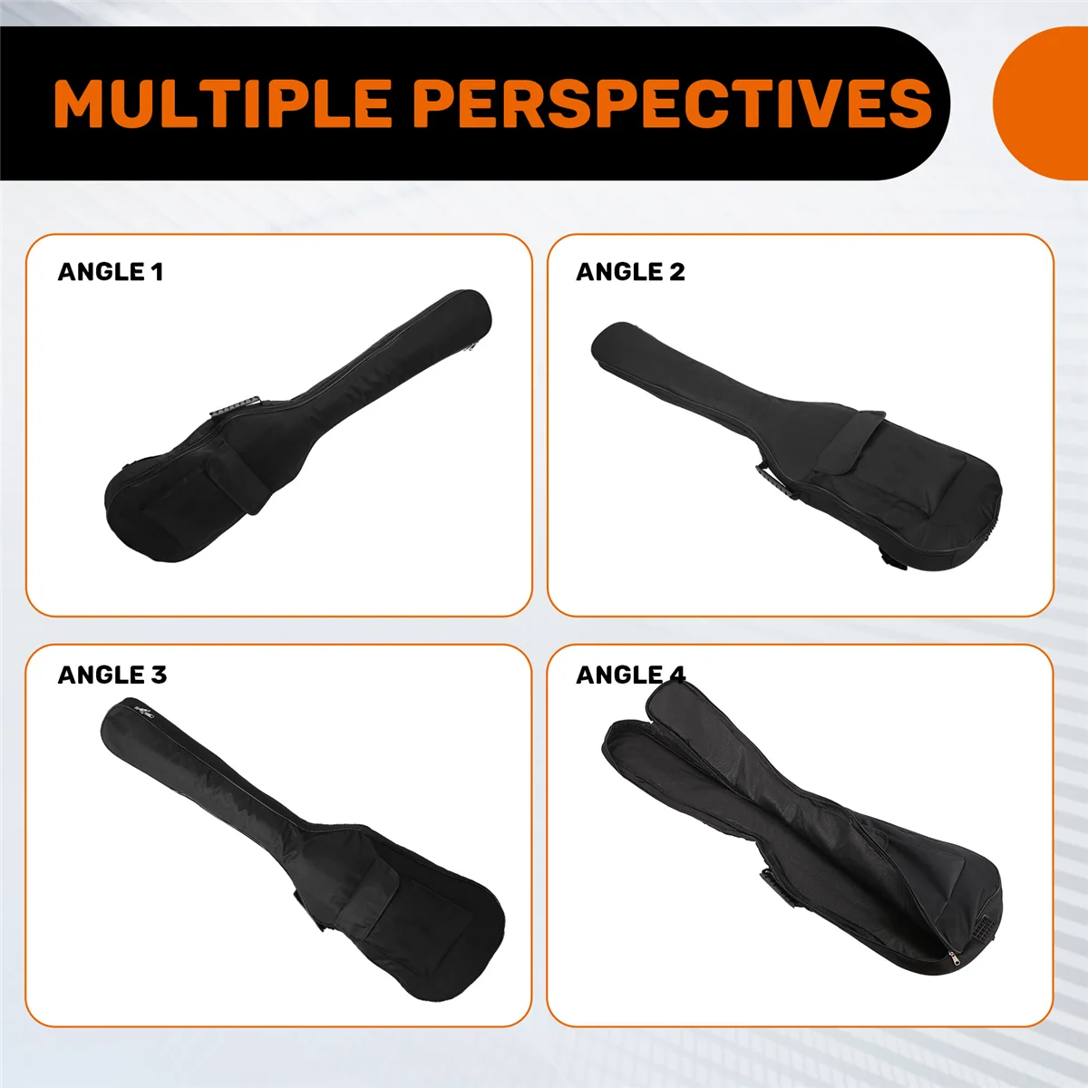 

【Лестный шанс!】Черный водонепроницаемый рюкзак с двойными ремнями для бас-гитары, чехол для электрической бас-гитары, толщина 5 мм, с губчатой подкладкой