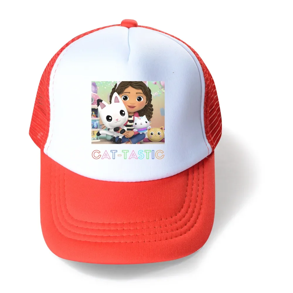 Gabbys DollHouse Sun Baseball Caps Gabby Cats Children Toys Hats Boys  3D Printing Casual Street Headwear Student Birthday Gifts