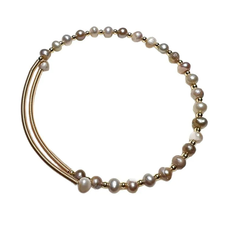 Natural Freshwater Pearl Bangle Ins Style Women Bracelet Hot‑selling For Europe Southeast Asia Wholesale Fashion Jewelry