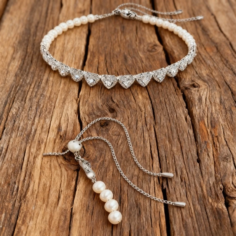 

2025 trendy accessories New Heart-shaped Crystal Neck Adjustable Necklace Classic Fashion Party Workplace Versatile Jewelry