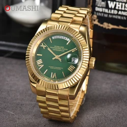 OUMASHI 39mm WATCHES Automatic Men‘s watch Mechanical Wrist watch 8285 Date Movt AR Sapphire glass 100M Waterproof Clock Man