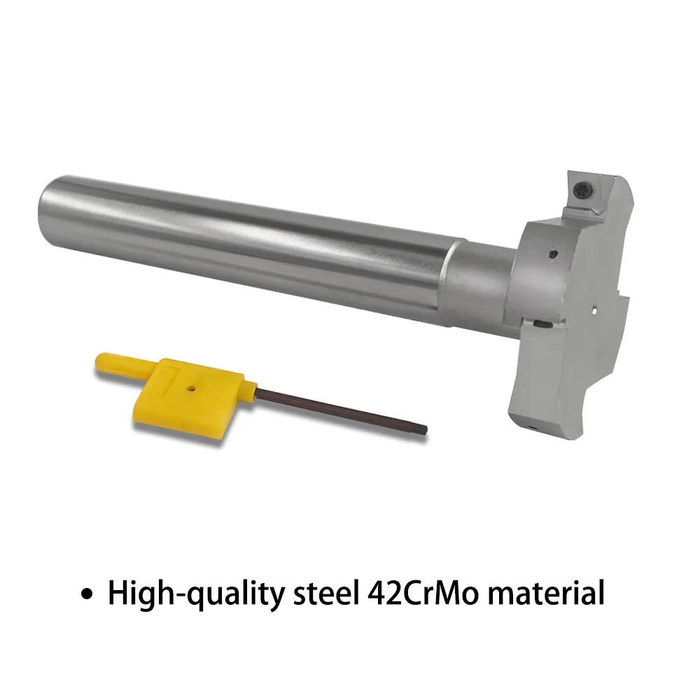 200mm long, 10mm thick CNC T-slot end mill shank, HTS series slotting shank, T-slot end mill holder, carbide insert CCMT06