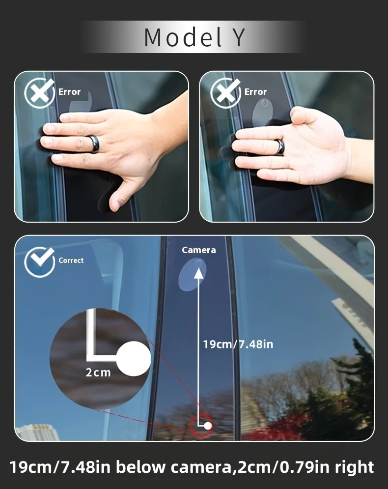 Für Tesla Model 3 Model Y NFC Smart Ring Keramik-Autoschlüssel-Chip Ersatz-Schlüsselanhänger, Ohne Batterie – Detail 6