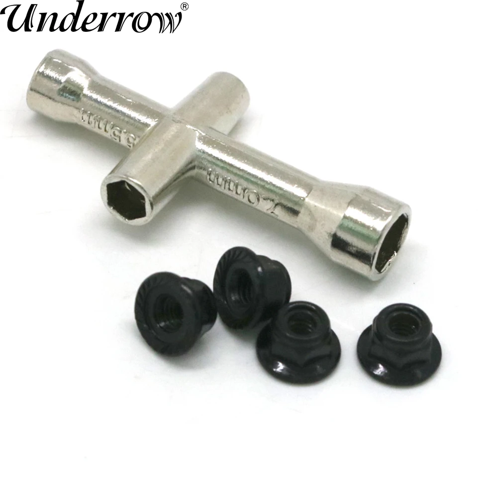 Accessorio per giocattoli Rc manicotto per chiave a croce da 4/5/5, 5/7mm con dado M4 per chiave M4 RC HSP 80132 per strumento per ruote per auto modello