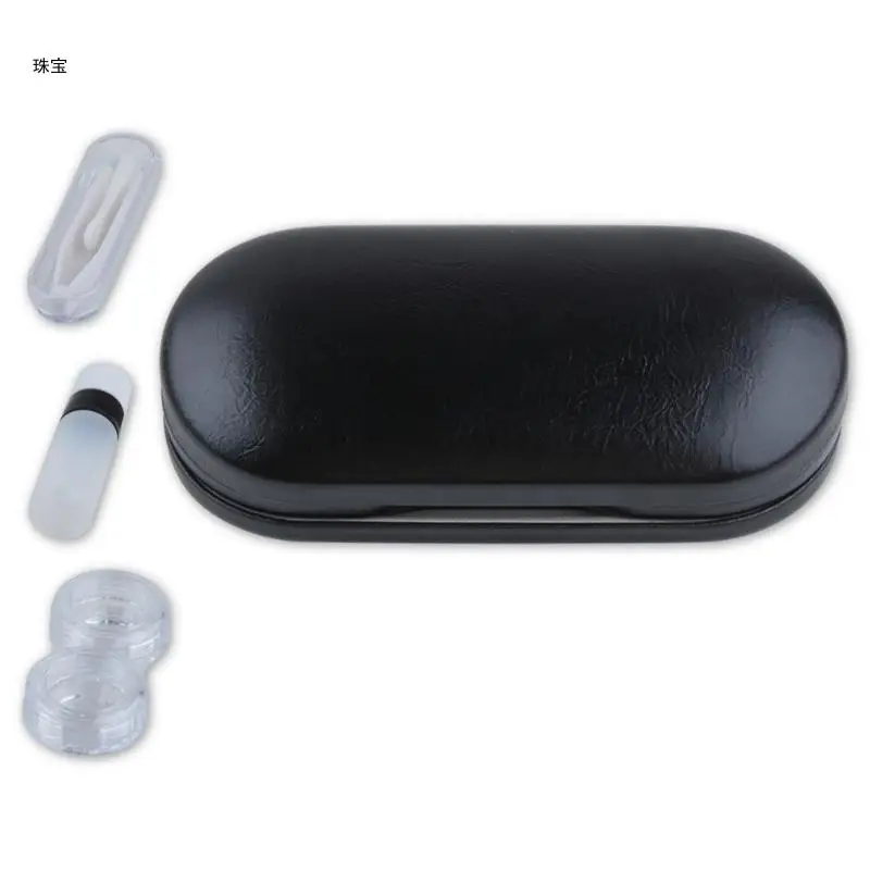 X5QE MultiFunctional Travel Eyeglass Contact Holder with Soft Protective Lining Tools