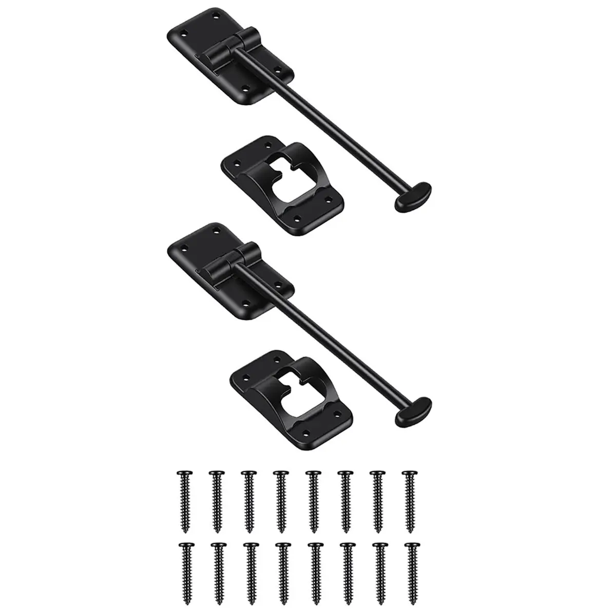 RV T-Style Door Holder 6 Inch Door Catch Secure Hold-Open Design,16 Screws Included,Fits Many RV,Trailer Exterior Doors