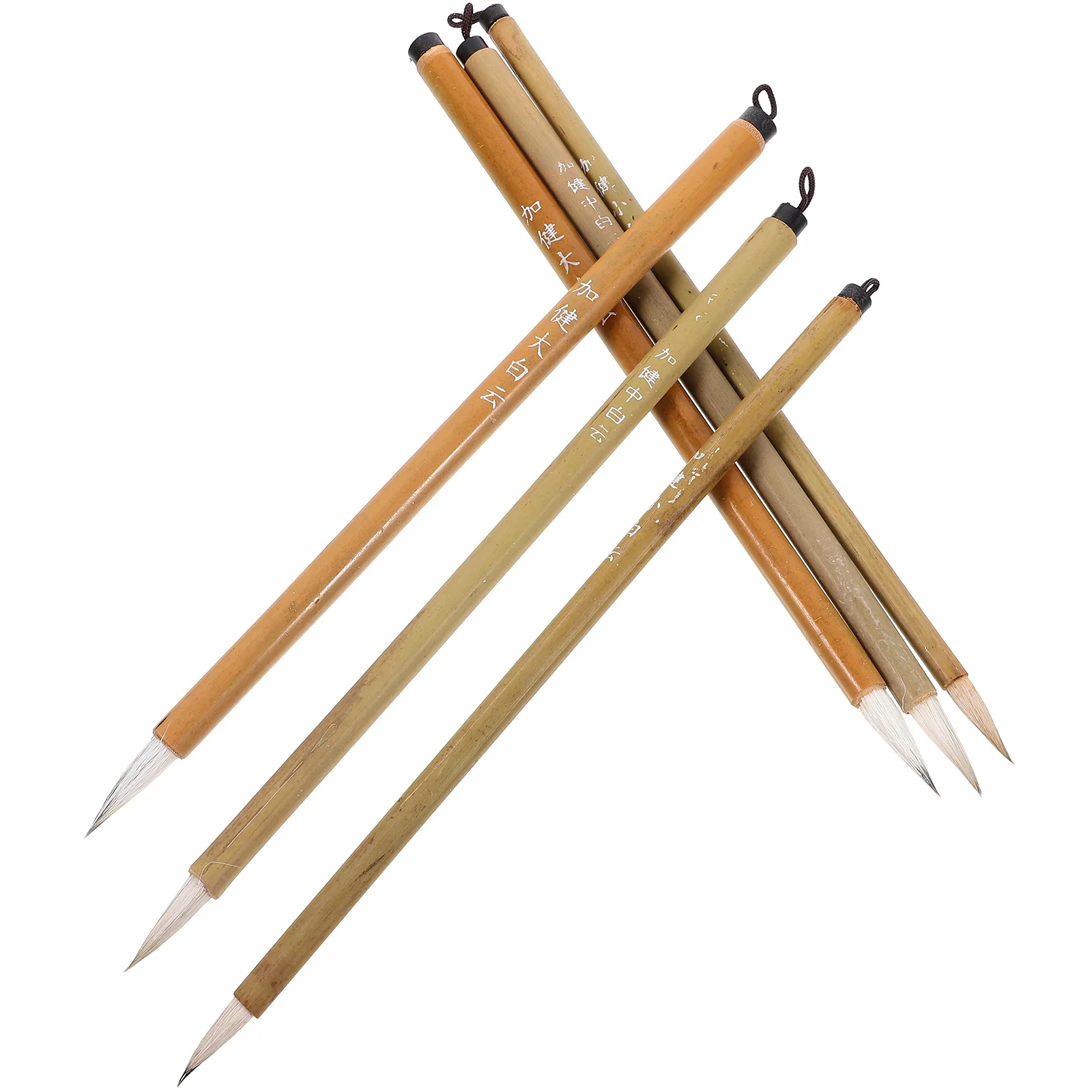 6 Pcs Jianhao Writing Pen Calligraphy Brushes Traditional Bamboo Pole for Beginners Student Pens