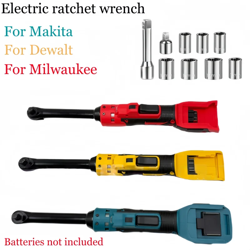 

6-дюймовый удлиненный ключ с храповым механизмом для аккумуляторов Makita/Dewalt/Milwaukee 18 В, светодиодные фонари, подходят для установки и снятия