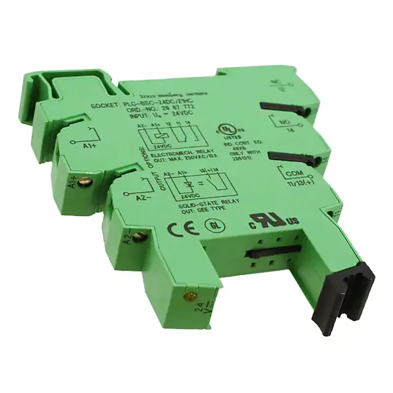 2967772 PLC-BSC-24DC 21HC 2982100 Solid State Relay Base PDT Input Voltage 24 V DC