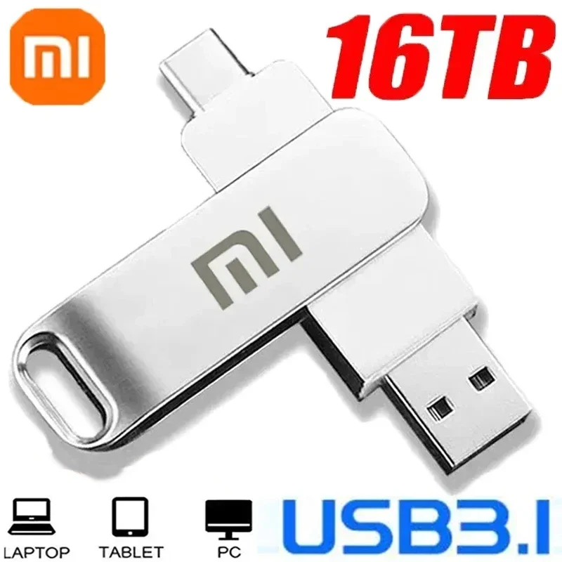 Xiaomi 16TB USB Flash Drives USB 3.0 High Speed Pen Drive 2TB Metal Real Capacity Memory Stick Flash Memory Storage U Disk