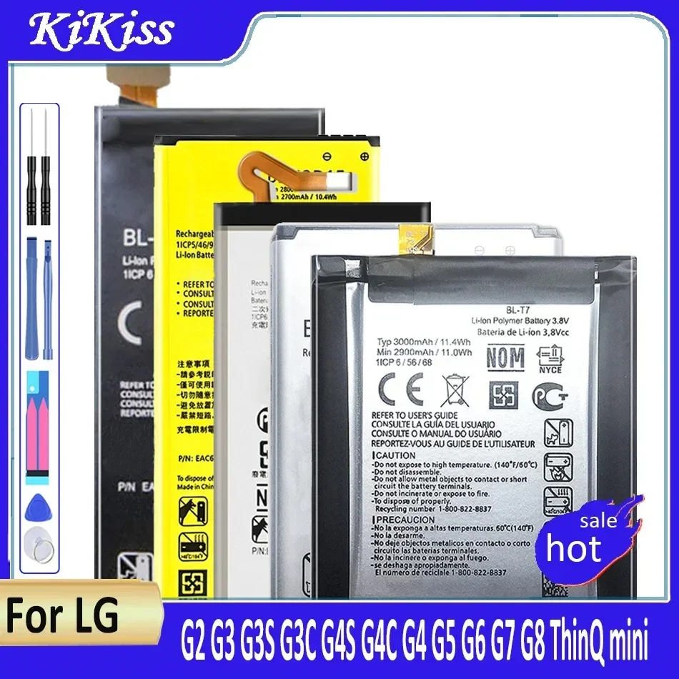 Battery For LG G2 G3 G4 G5 G6 G7 G8 ThinQ mini Beat B2MINI G3S G3C G4S G4C G Flex/Pro 2 BL-42D1F BL-51YH BL-51YF BL-54SH