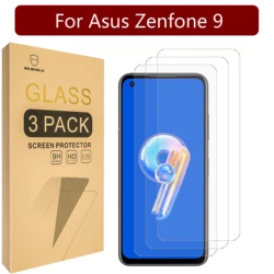 Mr.Shield [3-Pack] Designed For Asus Zenfone 9 [Tempered Glass] [Japan Glass with 9H Hardness] Screen Protector