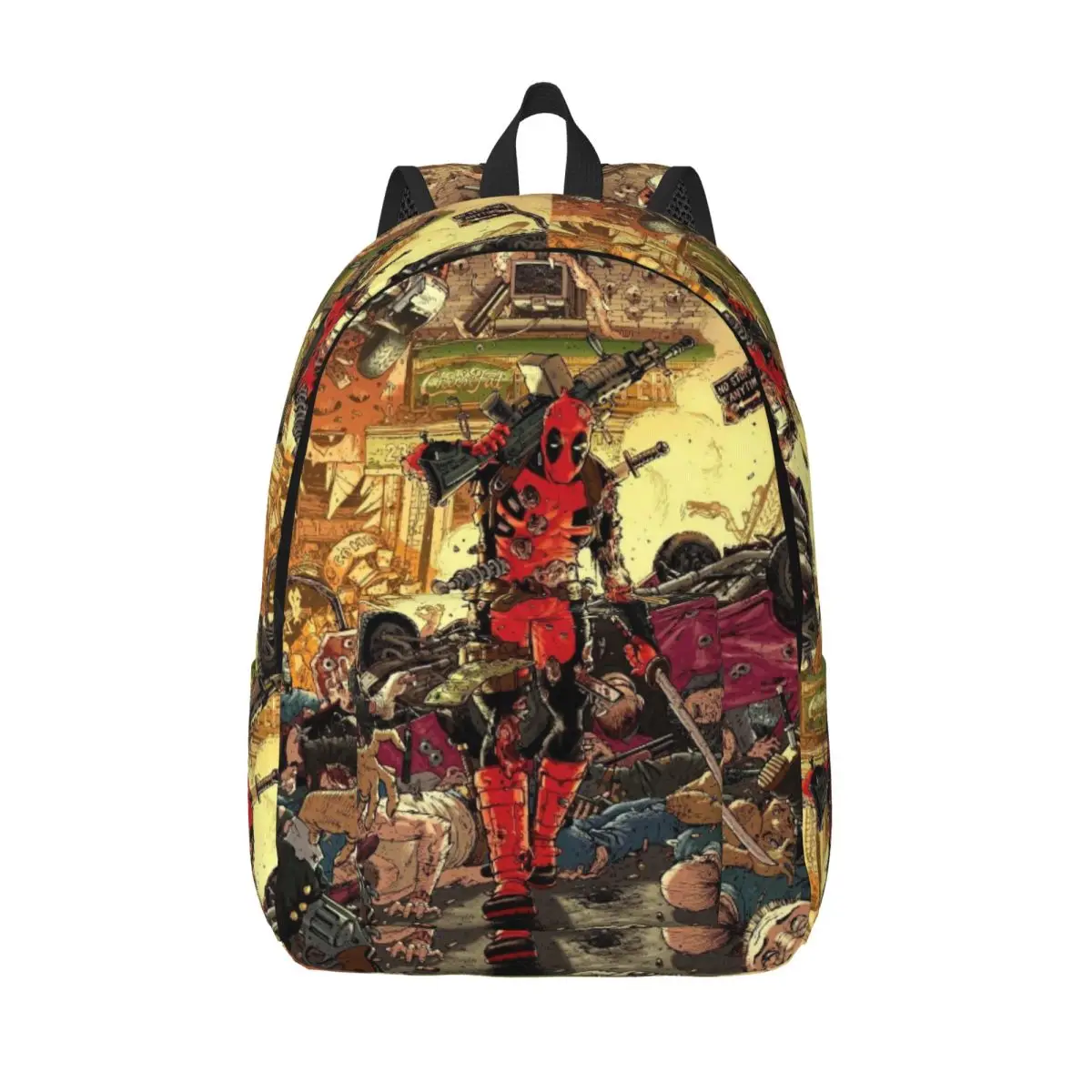 Custom Deadpool Detailed Art Laptop Backpack Women Men Casual Bookbag for School College Student Bags