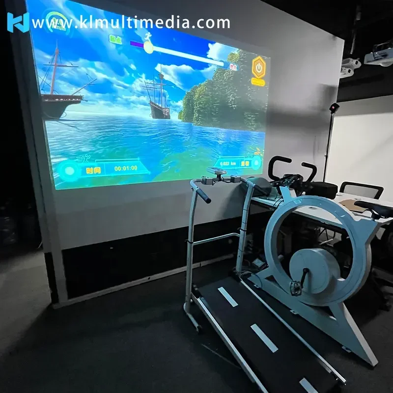 Newly Upgraded Interactive Treadmill Game System 360 Degree Rotating Vr Walking Simulator Fitness Platform Game 9d Virtua