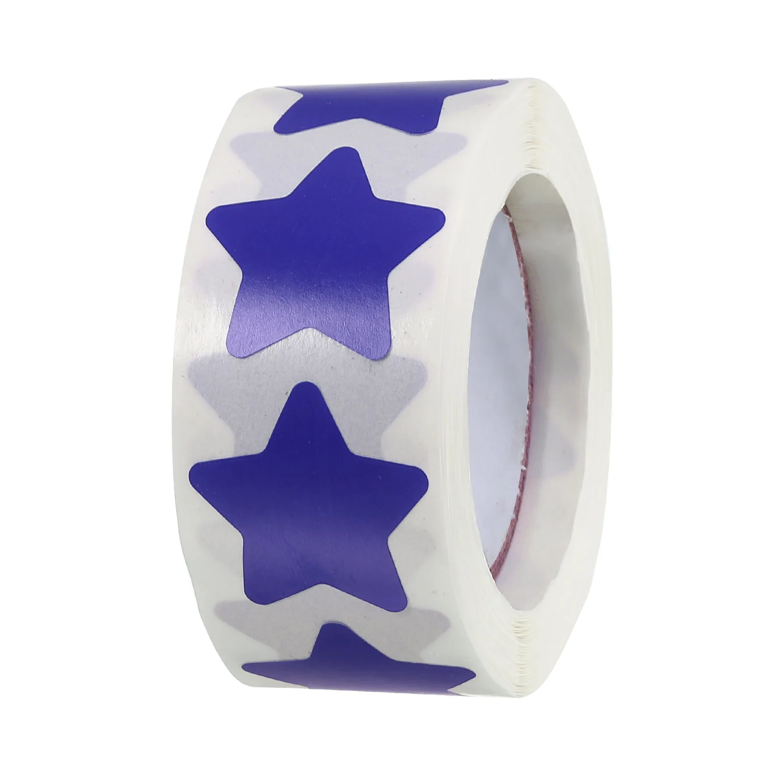 

500Pcs/Roll Stars Round Stickers 25mm DIY Self-Adhesive PVC Labels Children's Reward Star Stickers for Notes Greeting Cards Gift