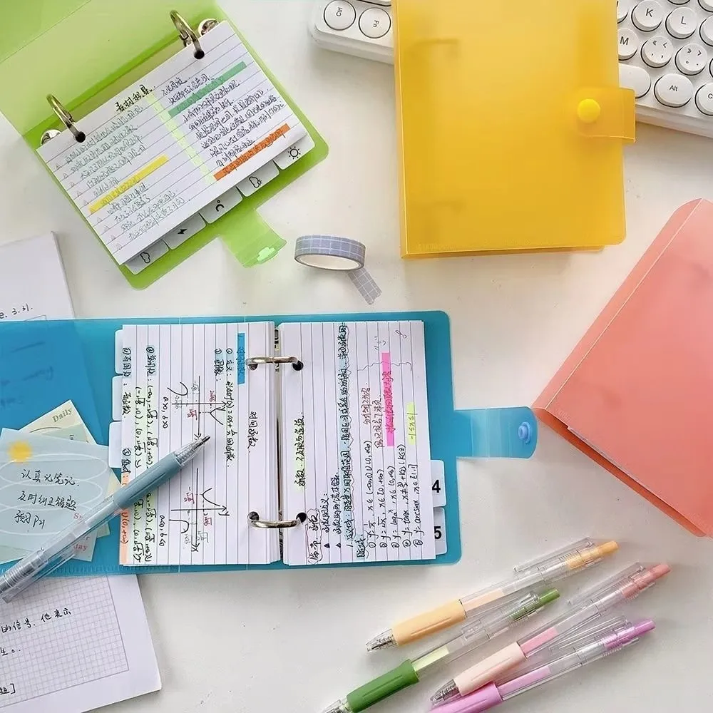 New Double Hole Loose Leaf Memo Binder DIY Macaron Color Refillable Notebook Horizontal Line Memo Storage Binder Note Taking