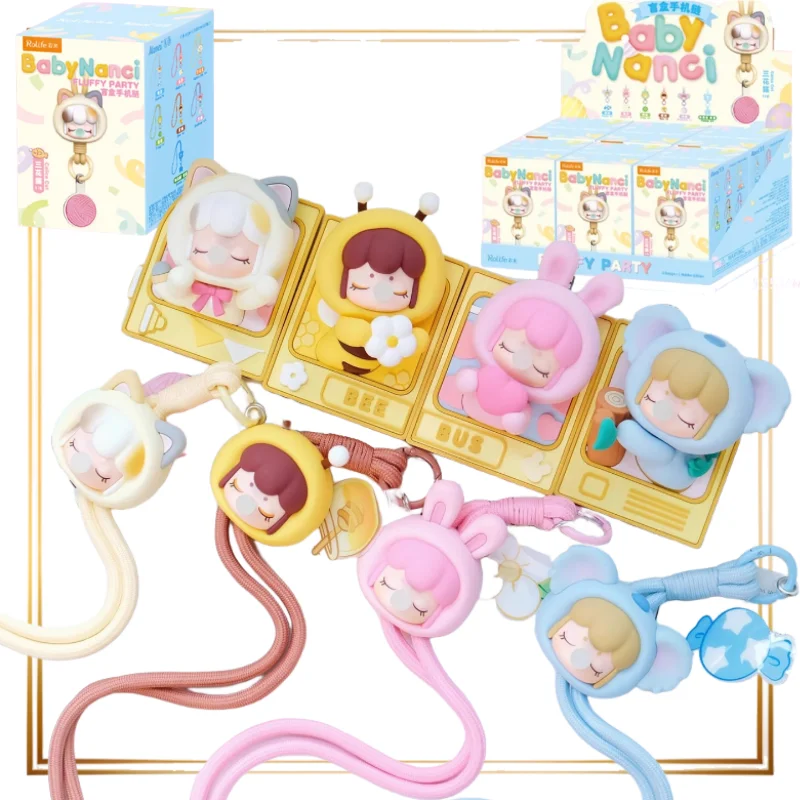 Genuine BabyNanci Fluffy Party Bag Pendant Bracelet Blind Box Mobile Phone Pendant Doll Toys Surprise Box Anime Peripherals