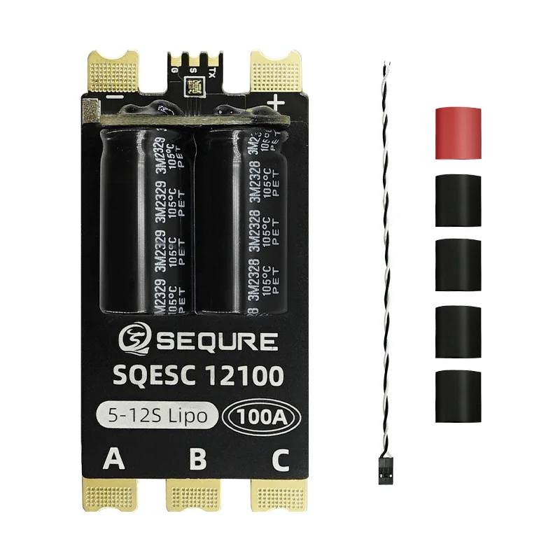 Sequre-CONTROLADOR DE VELOCIDAD eléctrico sin escobillas, dispositivo con luz Led Rgb a bordo, ajustes de Color, 5-12s Esc, adecuado para coche y Avión Rc, 12100