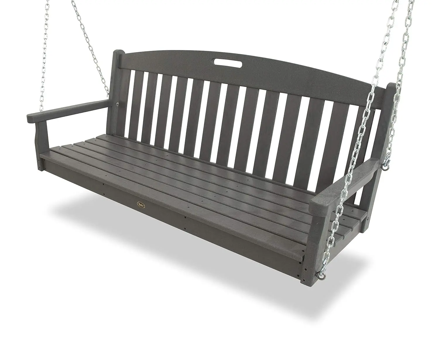Trex Outdoor Furniture Yacht Club Porch Swing - Heavy Duty HDPE Lumber Construction - Adult Outdoor Swinging Bench, Customized