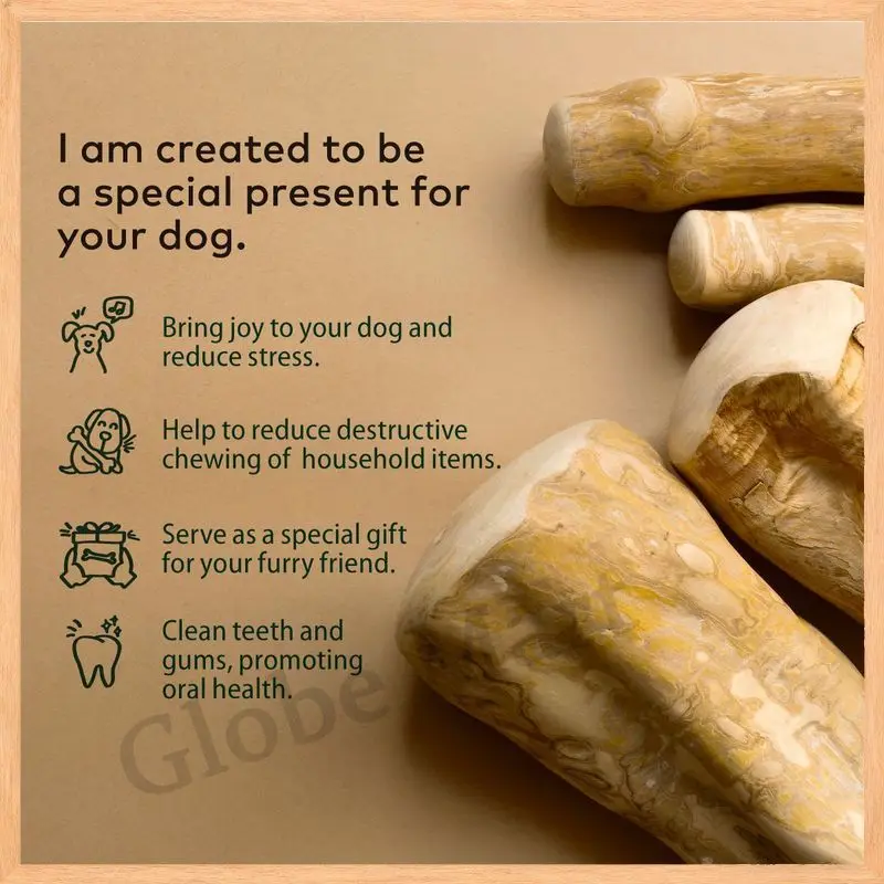 Coffee Wood Natural Pet Chew Toy Teeth Cleaning Durable Safe Edible Wooden Stick For Dental Health