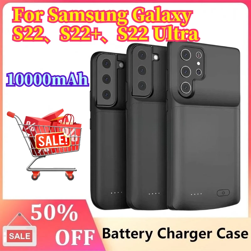 

Power Bank 10000mAh Battery Charger Case for Samsung Galaxy S22 Ultra S23 Plus S23 Ultra S24 Plus S24 Ultra Battery Case Cover