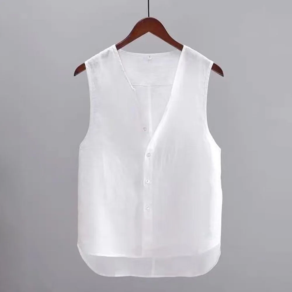 Mens Vest Breathable Quick-Drying Thin Casual Tank Top Summer Niche Streetwear Solid Color Simple Vest Men\'S Clothing 2024