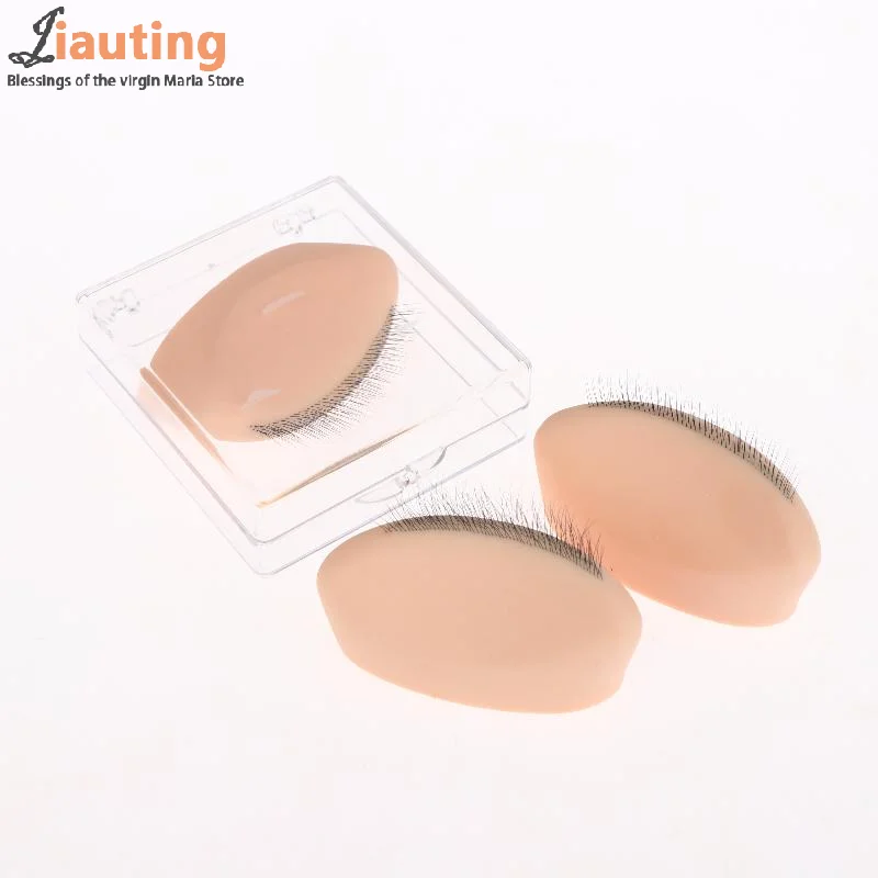 1 pz modello in silicone per pratica ciglia con estensioni ciglia realistiche, strumento riutilizzabile per l'estensione delle ciglia