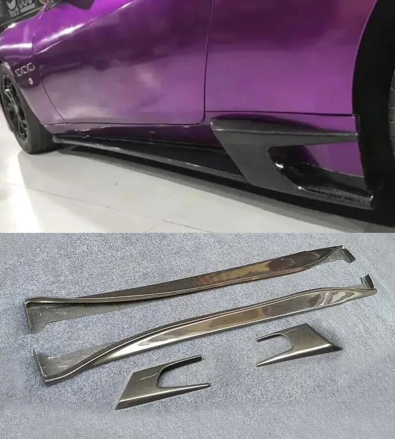 

For Maserati GT Grancabrio 2008-2015 Carbon Fiber Side Skirts Spoiler Body Kit