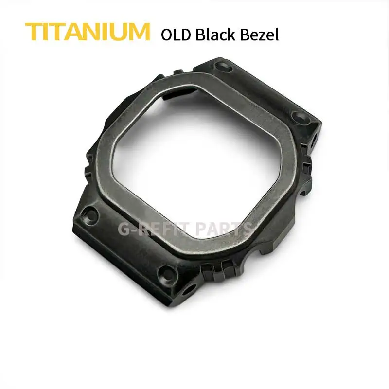 G-Refit V5.5 Titaniumlegering DW5600 GWB5600 G5600E GWM5610 Horlogebanden Bezel Strap Set Horlogeband Metaal/Case zwarte band Met Gereedschap