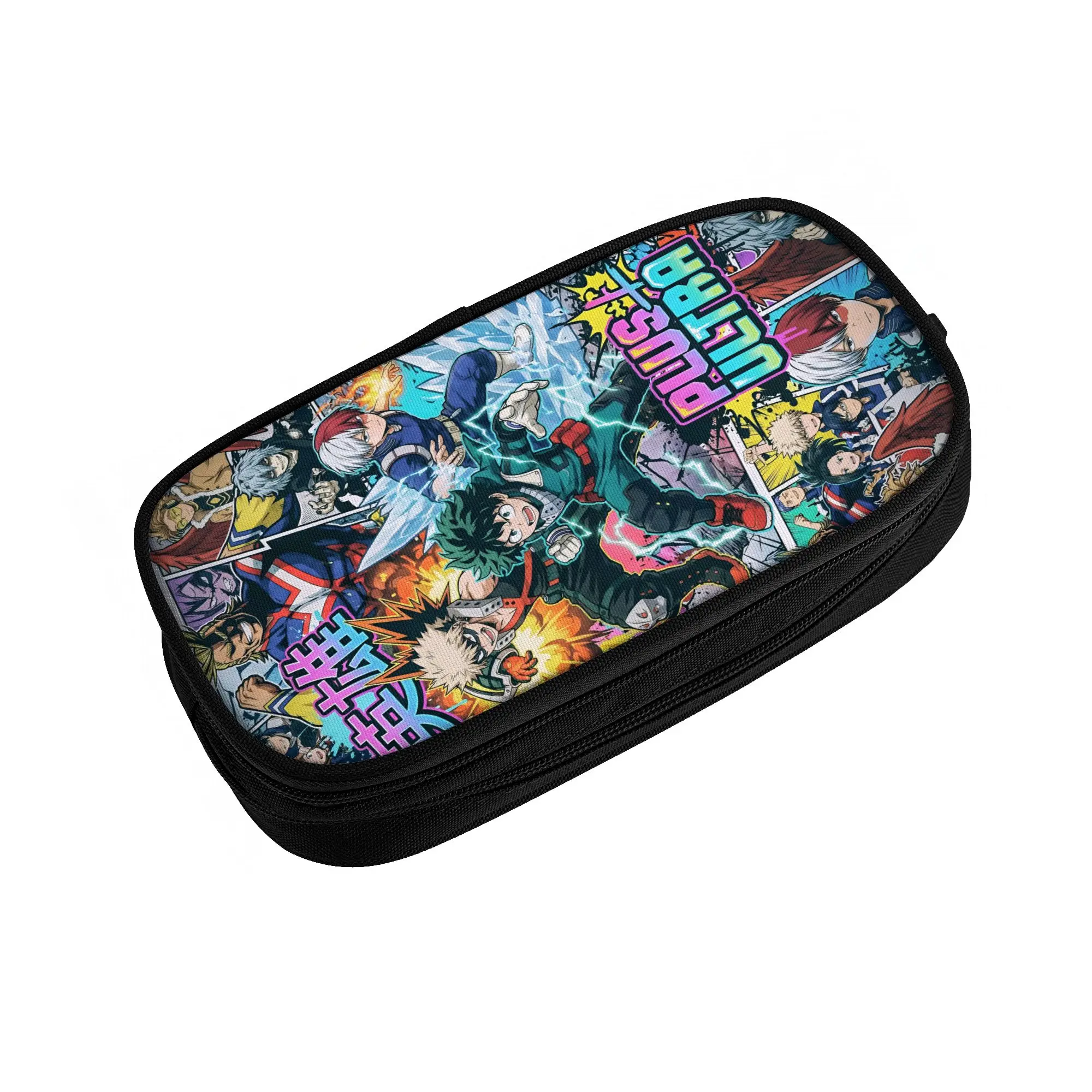 

Custom Korean My H-Heros Academias Pencil Cases for Girls Boys Retro Cartoon Large Capacity Pen Box Bag School Supplies
