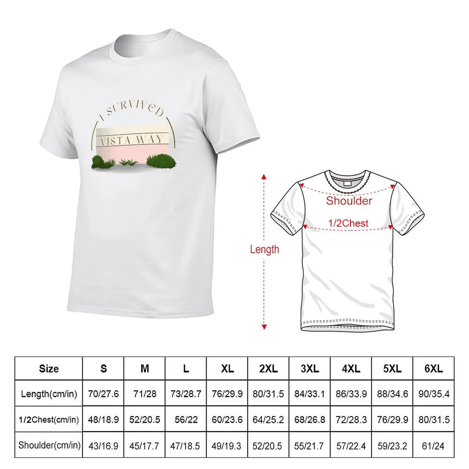 I Survived Vista Way T-Shirt t shirts cotton 100% t shirt man casual t shirts for man slim fit T-shirt