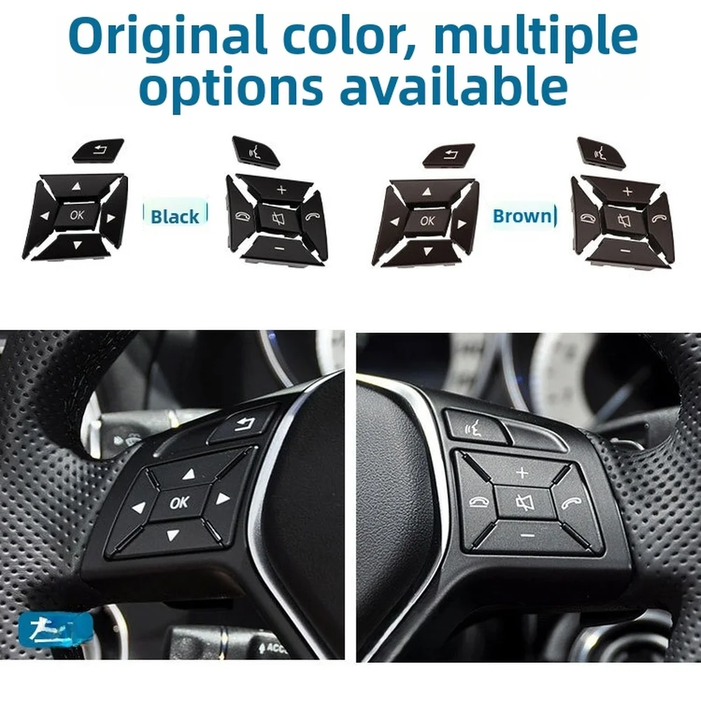 

FOR MERCEDES W204 W212 Steering Wheel Buttons For C Class E Class GLK Black Black Brown ABS Car Accessories