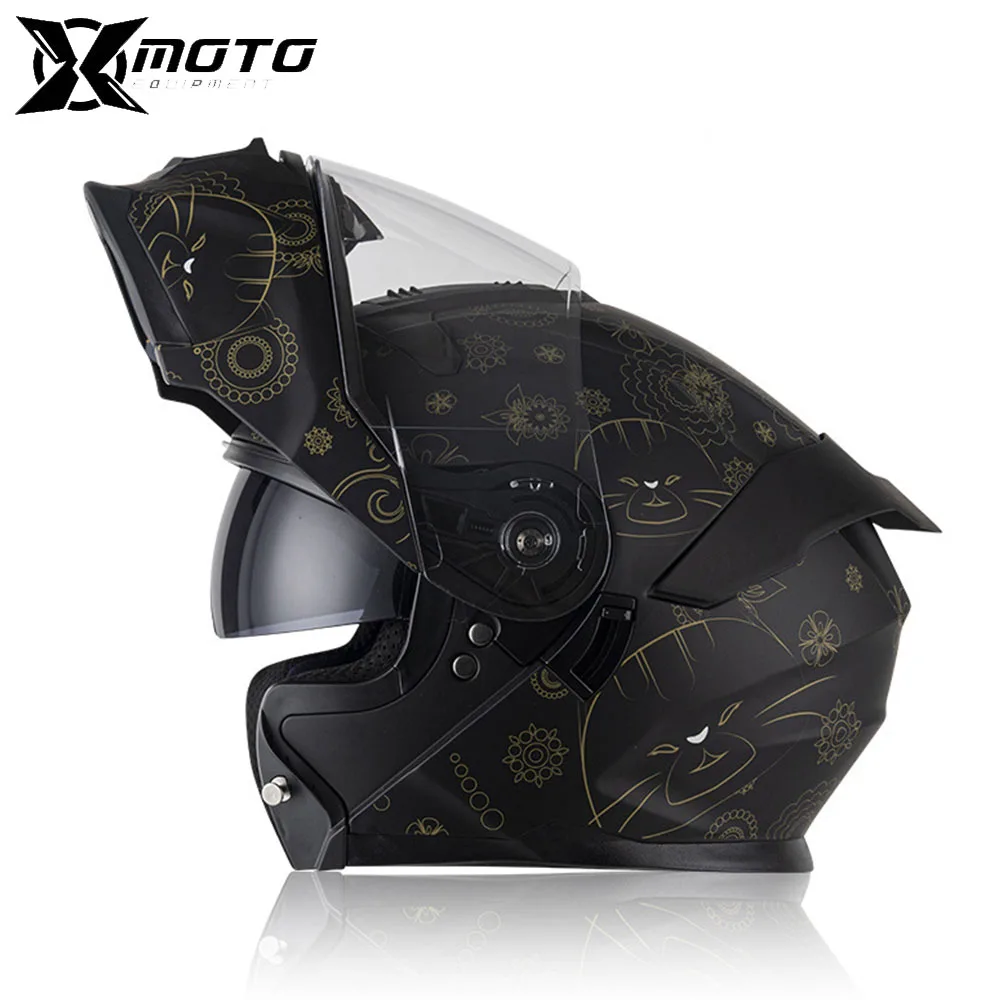 

Full Face Helmet Full Face Open Helmet Motorcycle Helmets Four Seasons Helmets Breathable Shock Absorption Double Lens Use M-XXL