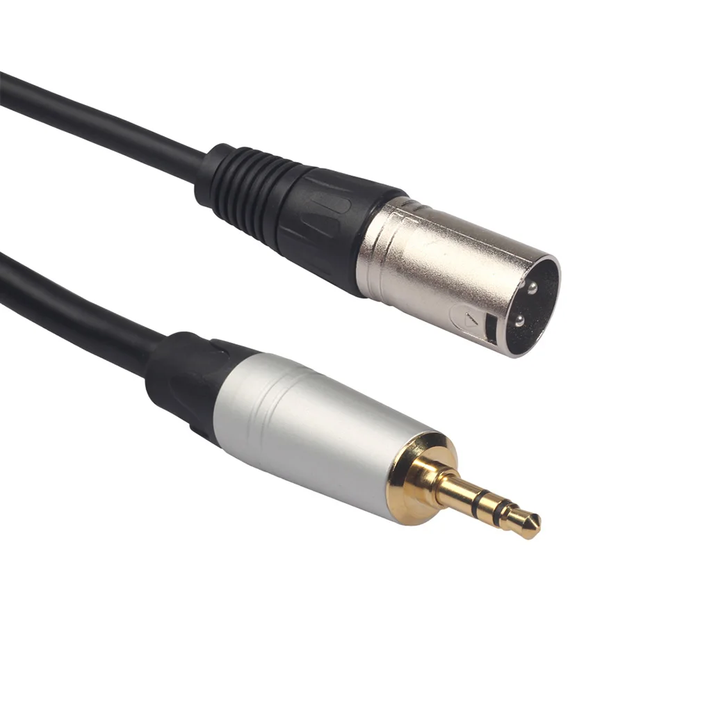 XLR 3-Pin ذكر إلى من من من من من من نوع XLR مقبس ستيريو مزود بميكروفون ومقبس كابل ميكروفون ومقبس