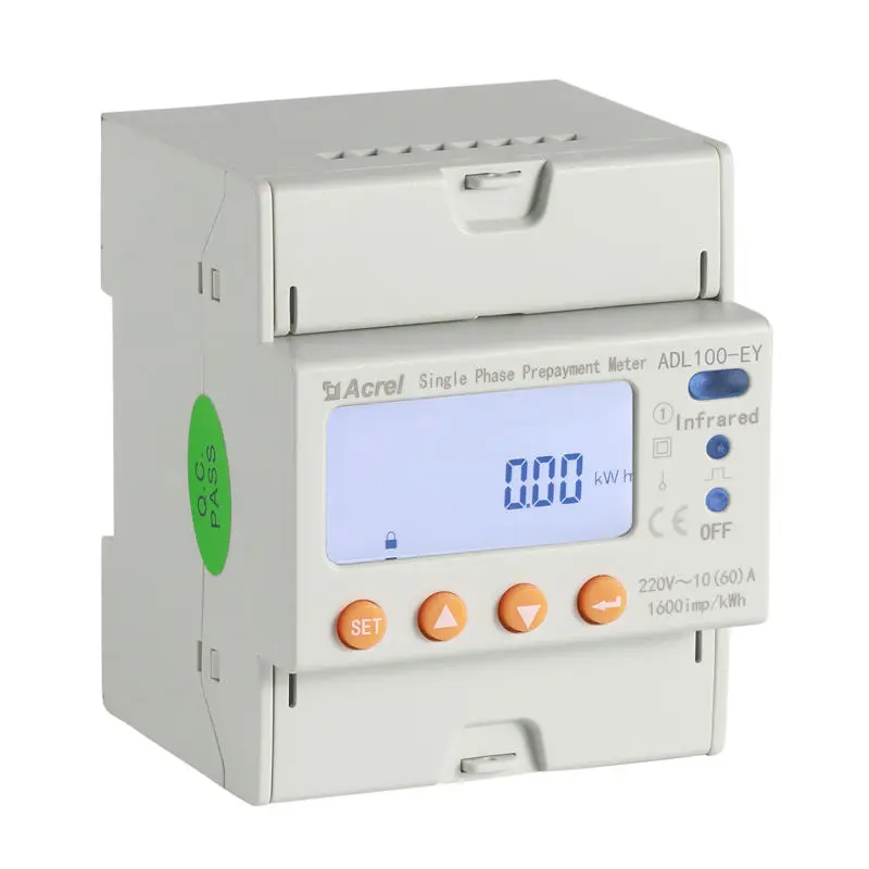 

ADL100-EYNK Built-in Magnet Help Relay Din Rail Prepaid Single Phase Meter Digital Electrical Meter