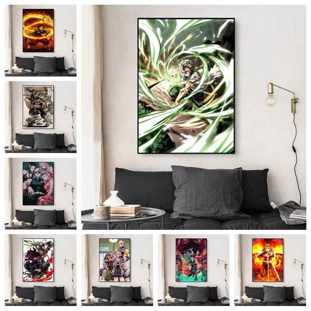 

Japan Demon Slayer Anime Poster Print Tanjiro Zenitsu Characters Portrait Canvas Painting Wall Art Pictures Room Home Decoration