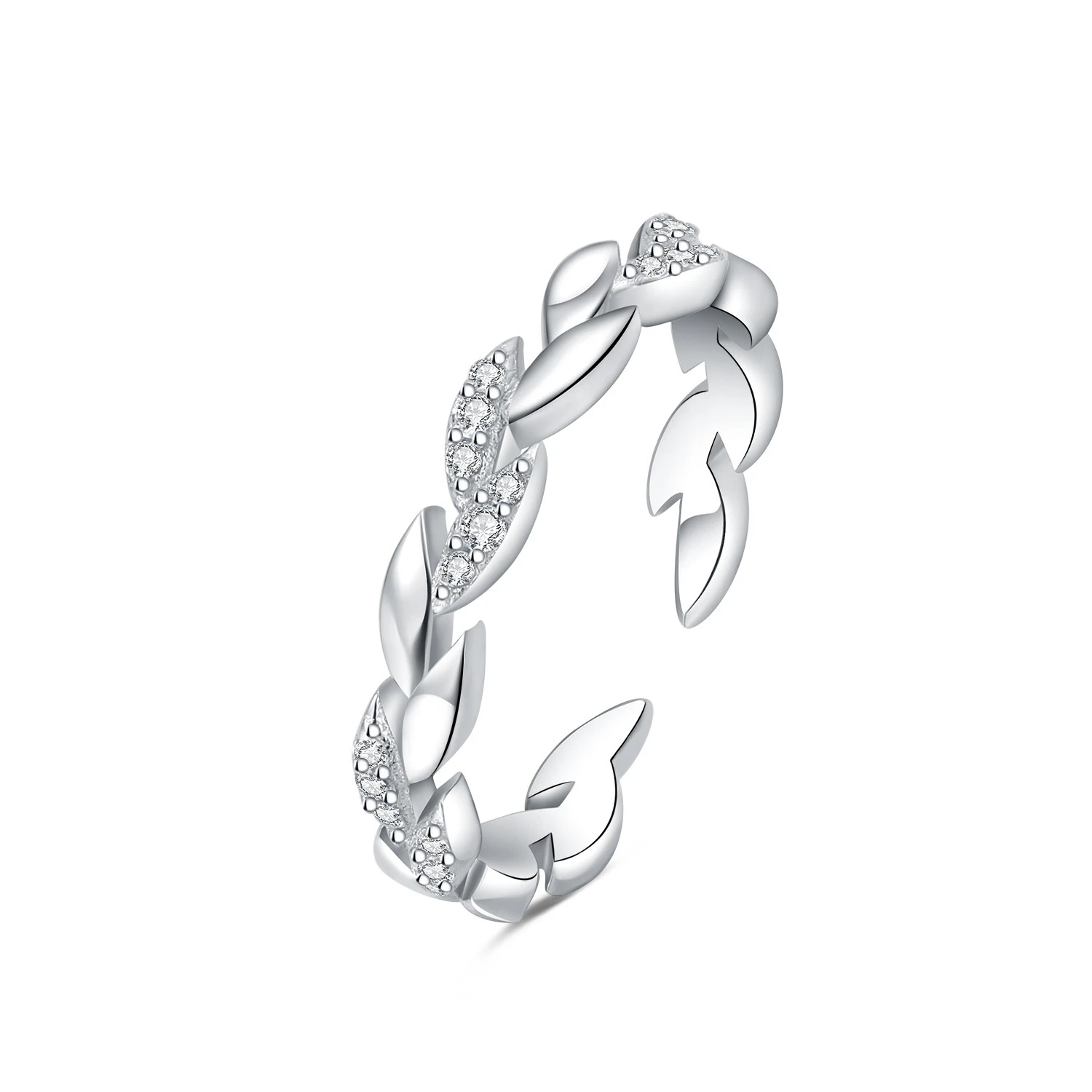 

Orstarry S925 стерлингового серебра минимально разработанное кольцо с открытием в виде листа для женщин оригинальное кольцо на палец ювелирные изделия вечерние изысканный модный подарок