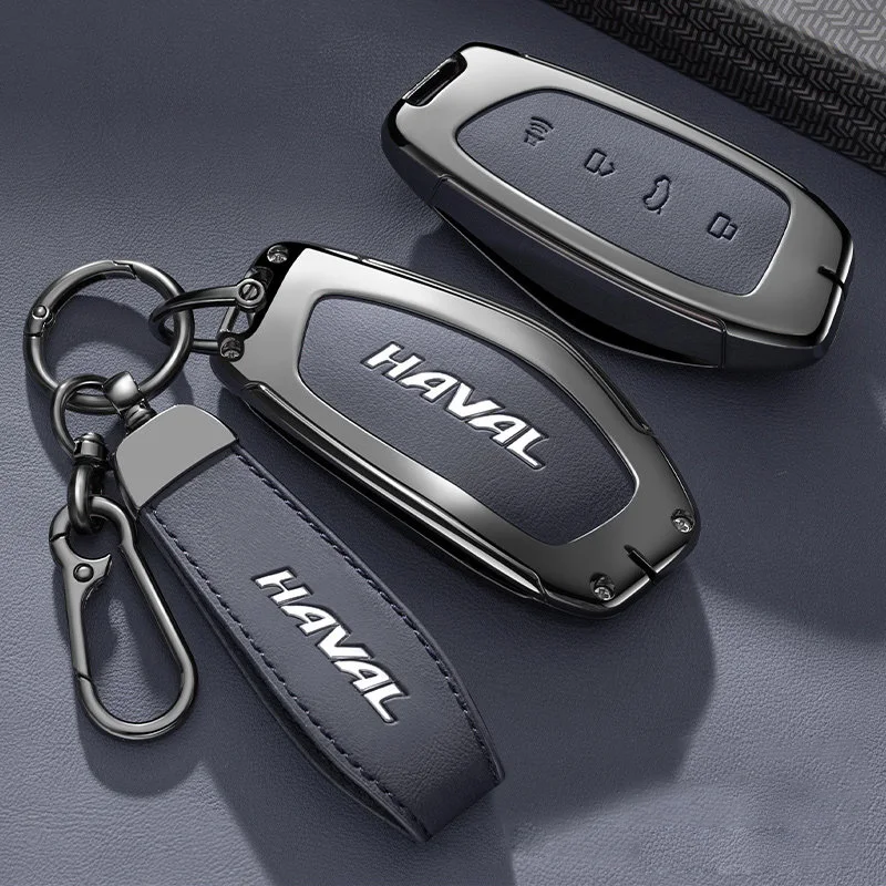 Zinc Alloy Car Key Case for HAVAL DARGO Hover H7 2025 2026 Keychain Remote Cover Shell Housing Ring Holder Fob Accessories