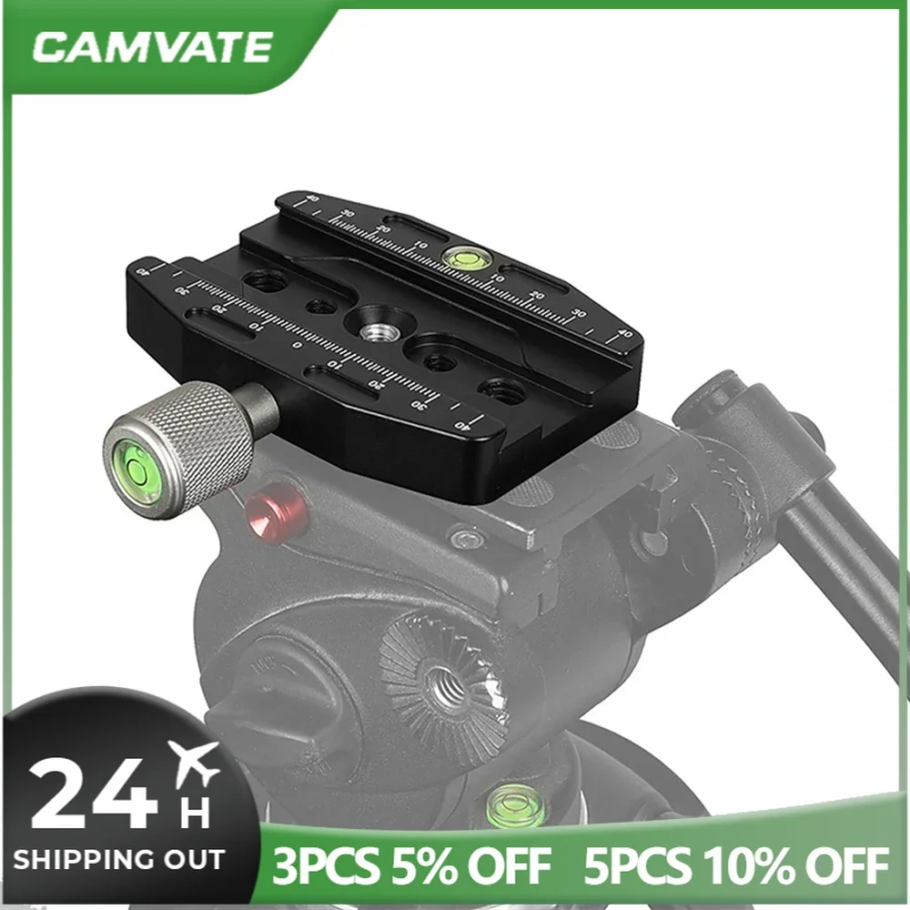 CAMVATE 90mm morsetto a sgancio rapido lungo Arca Swiss Plate Standard per treppiede per fotocamera, testa a sfera, staffa, altri accessori di montaggio