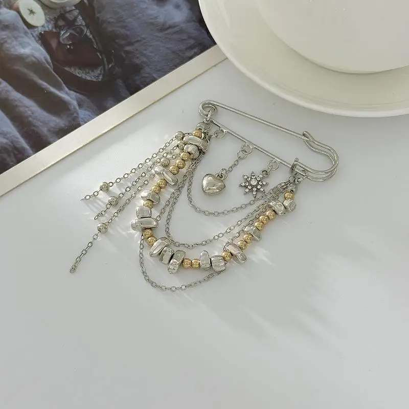 (.) Tassel Pins Jewelry Fashion Autumn Winter Coat Brooch Waist Buckle Button Clasps Trouser Leg Decorative Brooch For Party