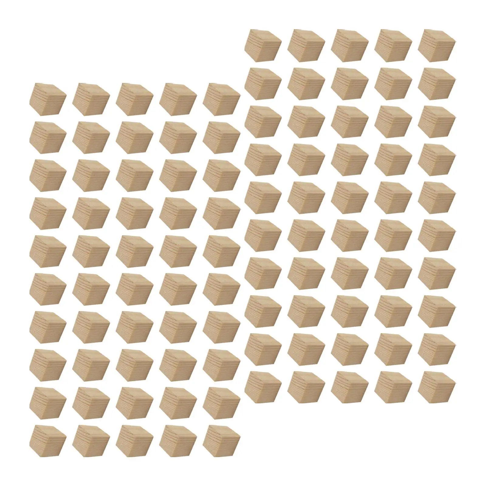 100Pcs Wooden Blocks Woodcraft for Painting Decorating DIY Projects