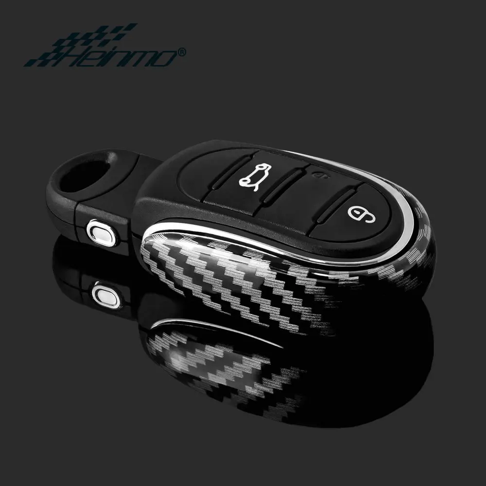 

Carbon Fiber Car Styling Alloy Key Case Cover Union Jack For Mini Cooper S JCW F54 F55 F56 F57 F60 Clubman Countryman