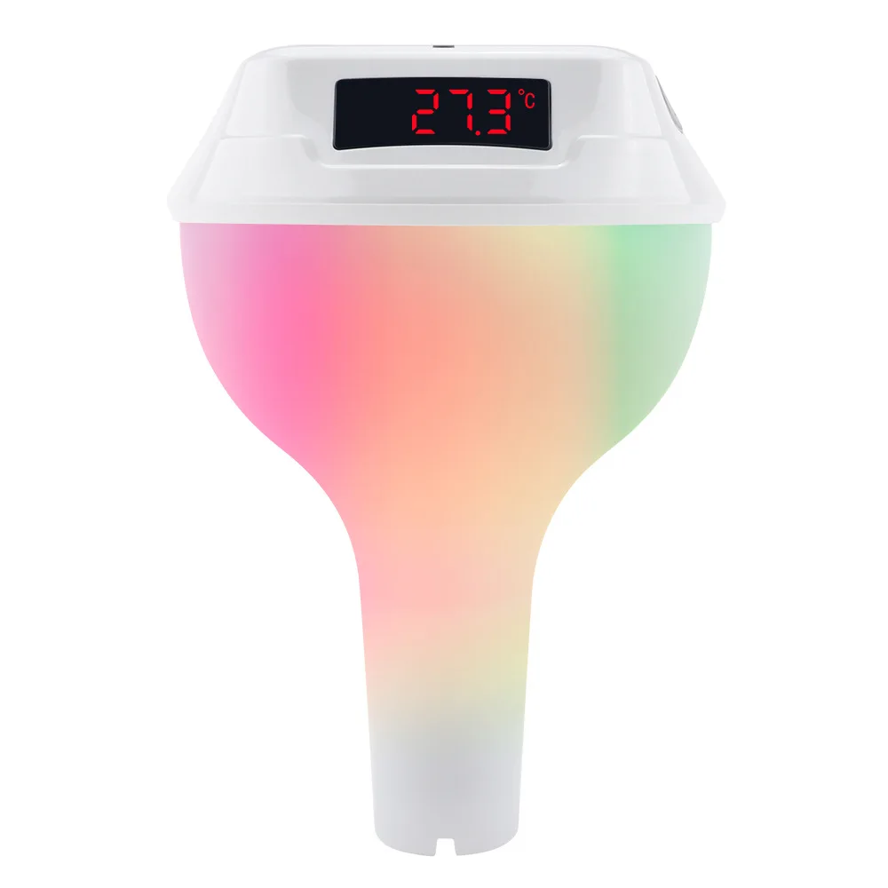 

Солнечный термометр для бассейна, плавающий RGB светодиодный термометр для бассейна с цифровым дисплеем и таймером, водонепроницаемый датчик гидромассажной ванны IP68