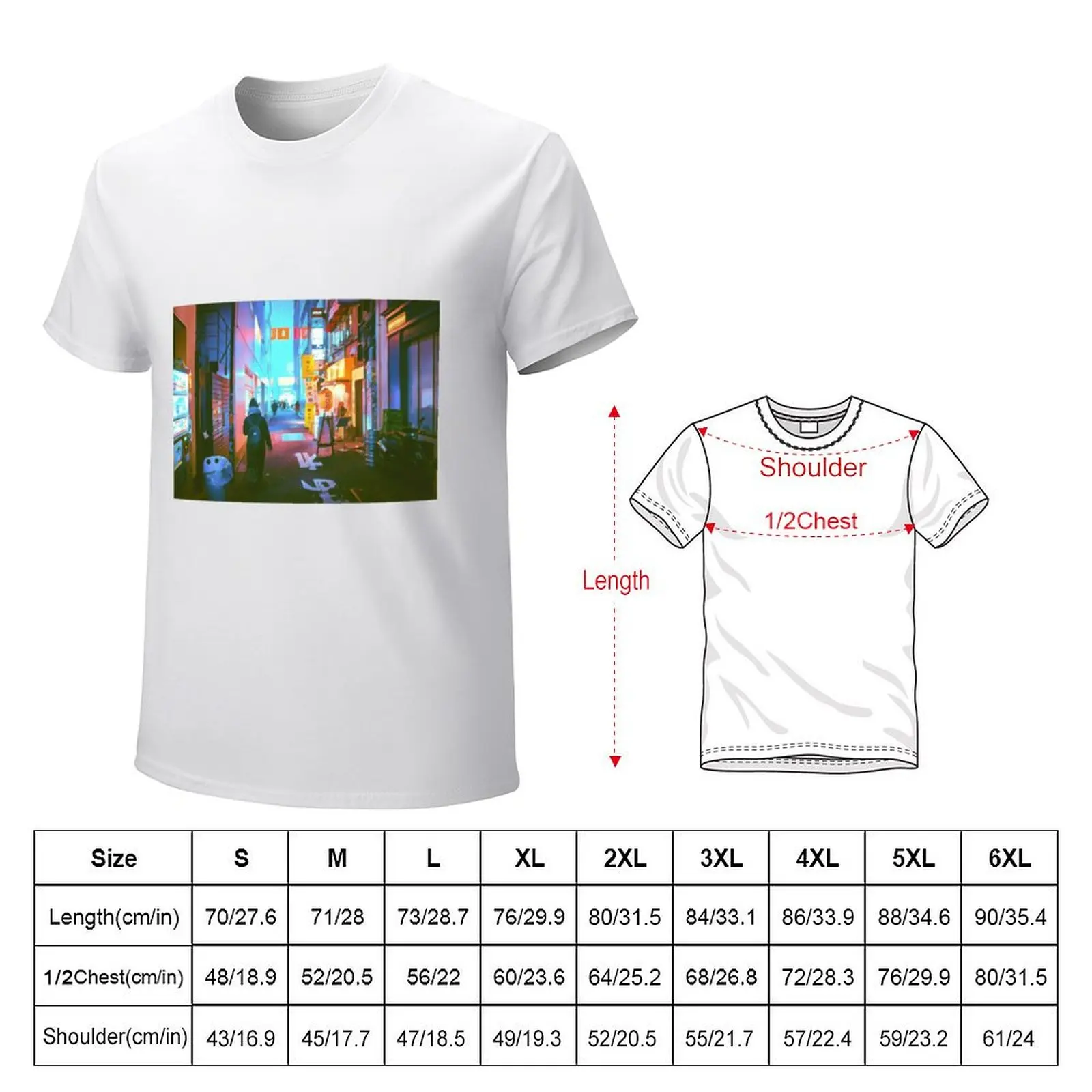 Nighttime In Osaka T-Shirt anime heavyweights men graphic t shirts