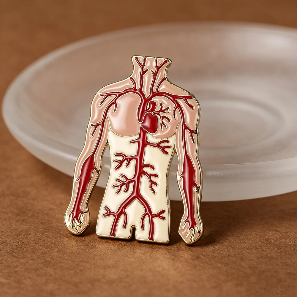 Medsor Human Anatomy Enamel Pin Set  Hand Foot  And Thoracic Organ Structure Pins Medical Accessories For Doctors And Nurses