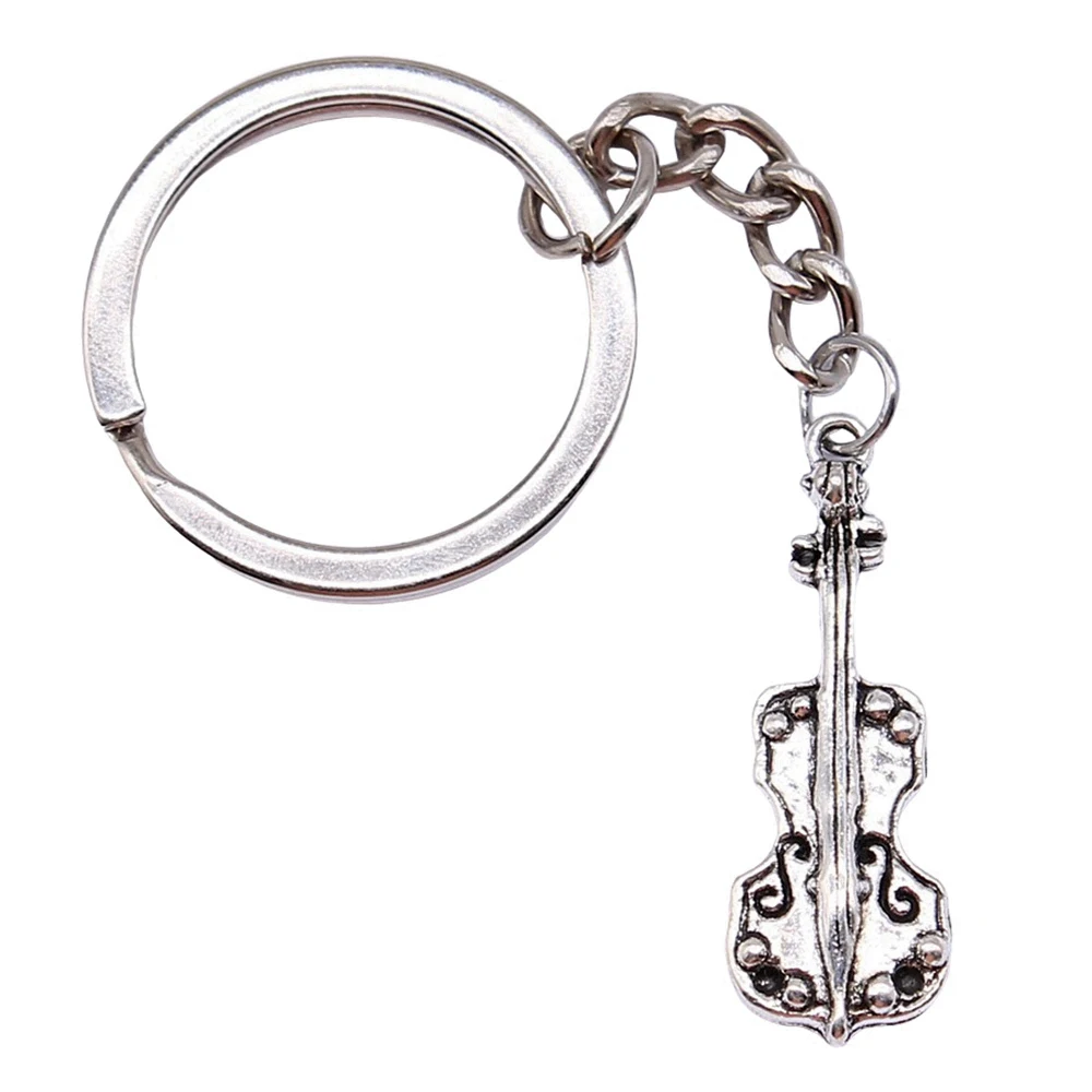 1pcs Cello keychain for car keys components charms for jewelry making items Ring Size 28mm